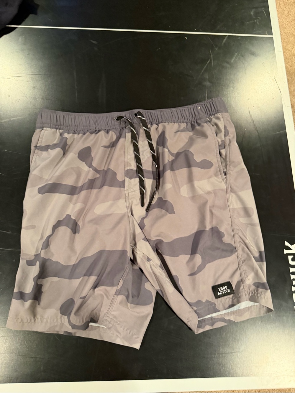 Active USA Gray Camo Swim Trunks